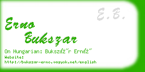 erno bukszar business card